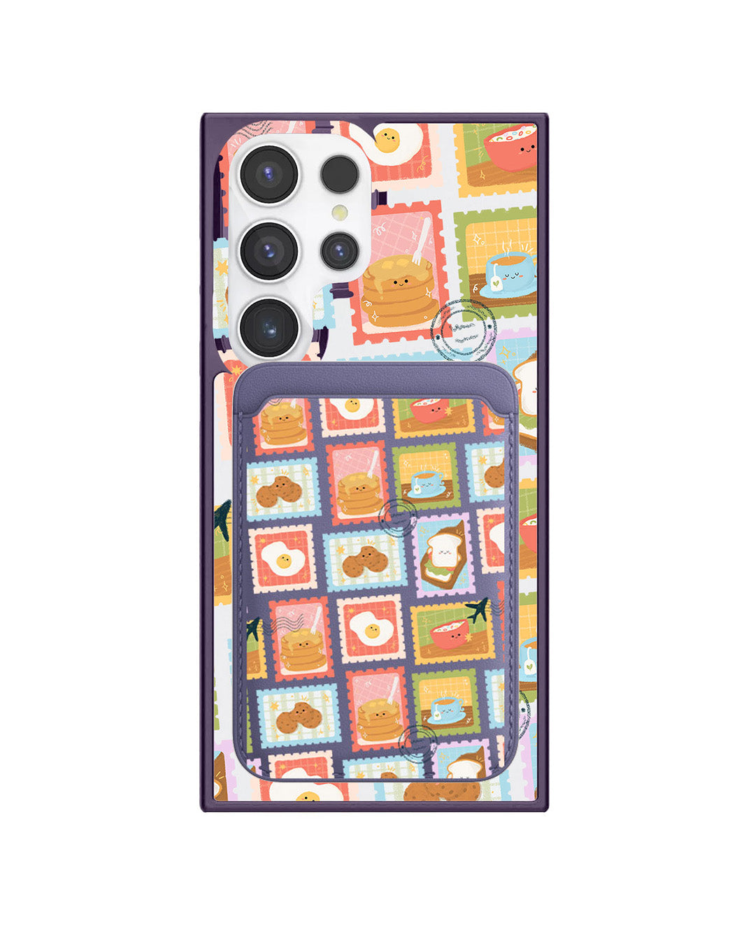 Android Magnetic Wallet Case - Breakfast Menu Stamps