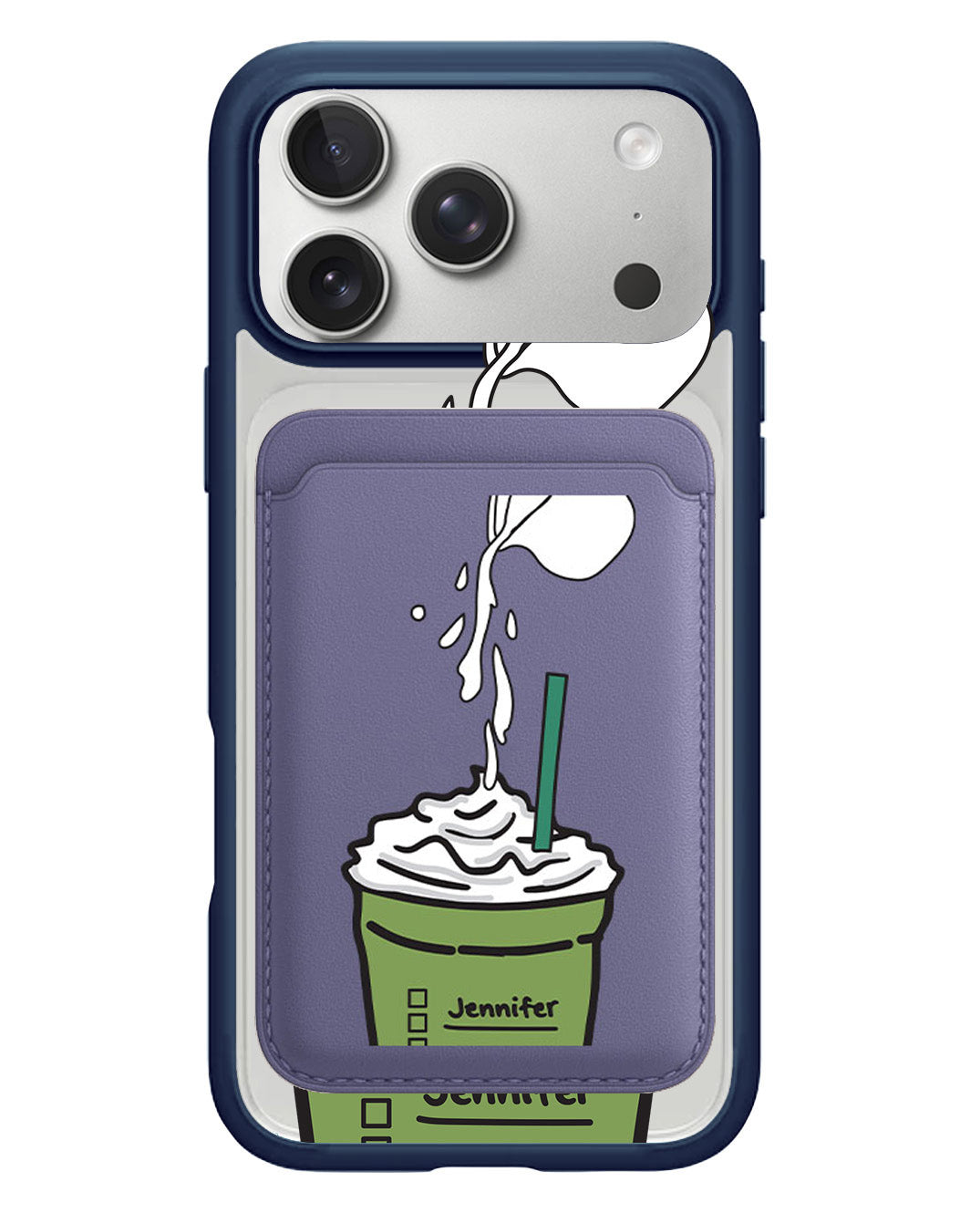 iPhone Magnetic Wallet Case - Matcha Frappe