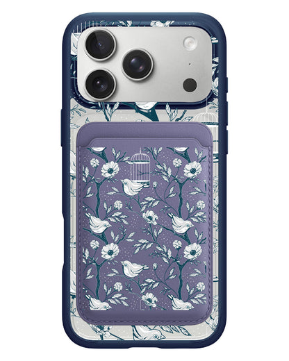 iPhone Magnetic Wallet Case - Lovebird Monochrome