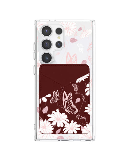 Android Phone Wallet Case - Butterfly & Daisy