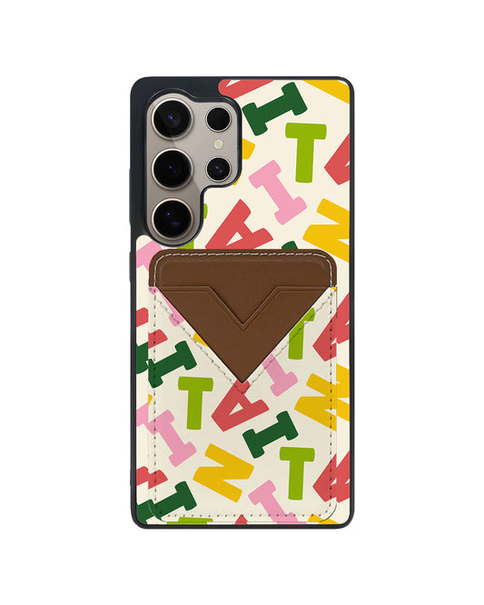 Android Avant Wallet Case - Scattered Monogram 3.0