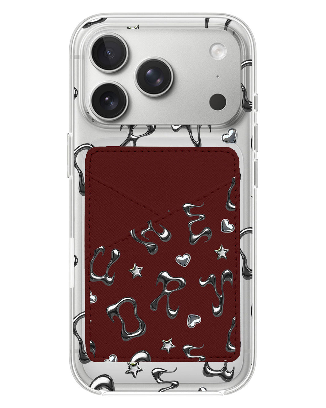 iPhone Phone Wallet Case - Chrome Monogram 2.0