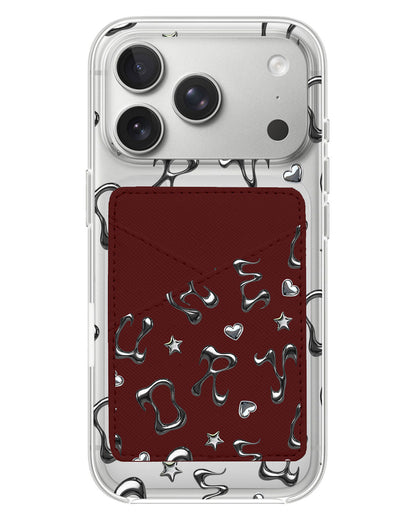 iPhone Phone Wallet Case - Chrome Monogram 2.0