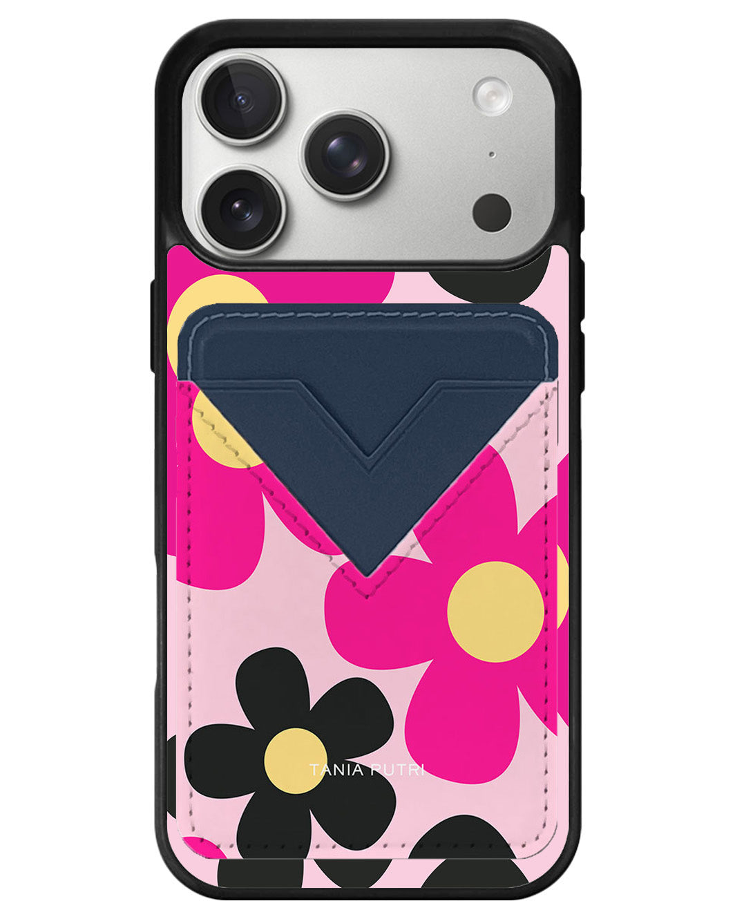 iPhone Avant Wallet Case - Daisy Hot Pink