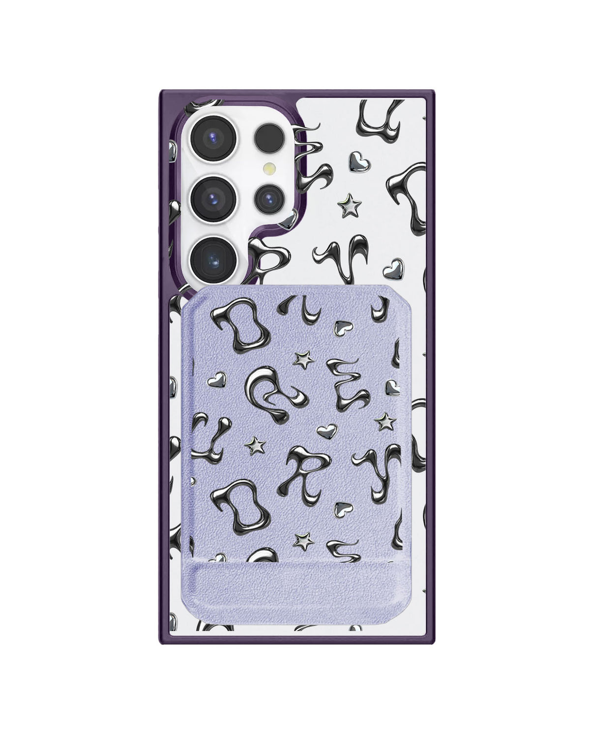 Android Magnetic Multifold Wallet - Chrome Monogram 2.0