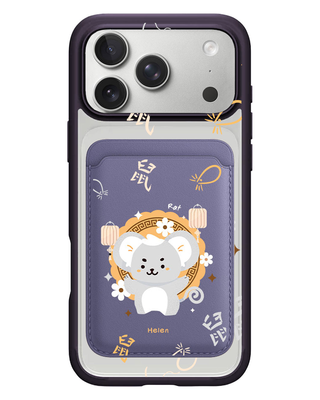 iPhone Magnetic Wallet Case - Rat (Chinese Zodiac / Shio)