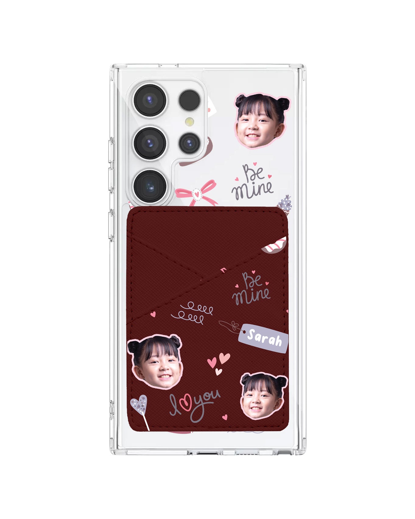 Android Phone Wallet Case - Face Grid Lovely