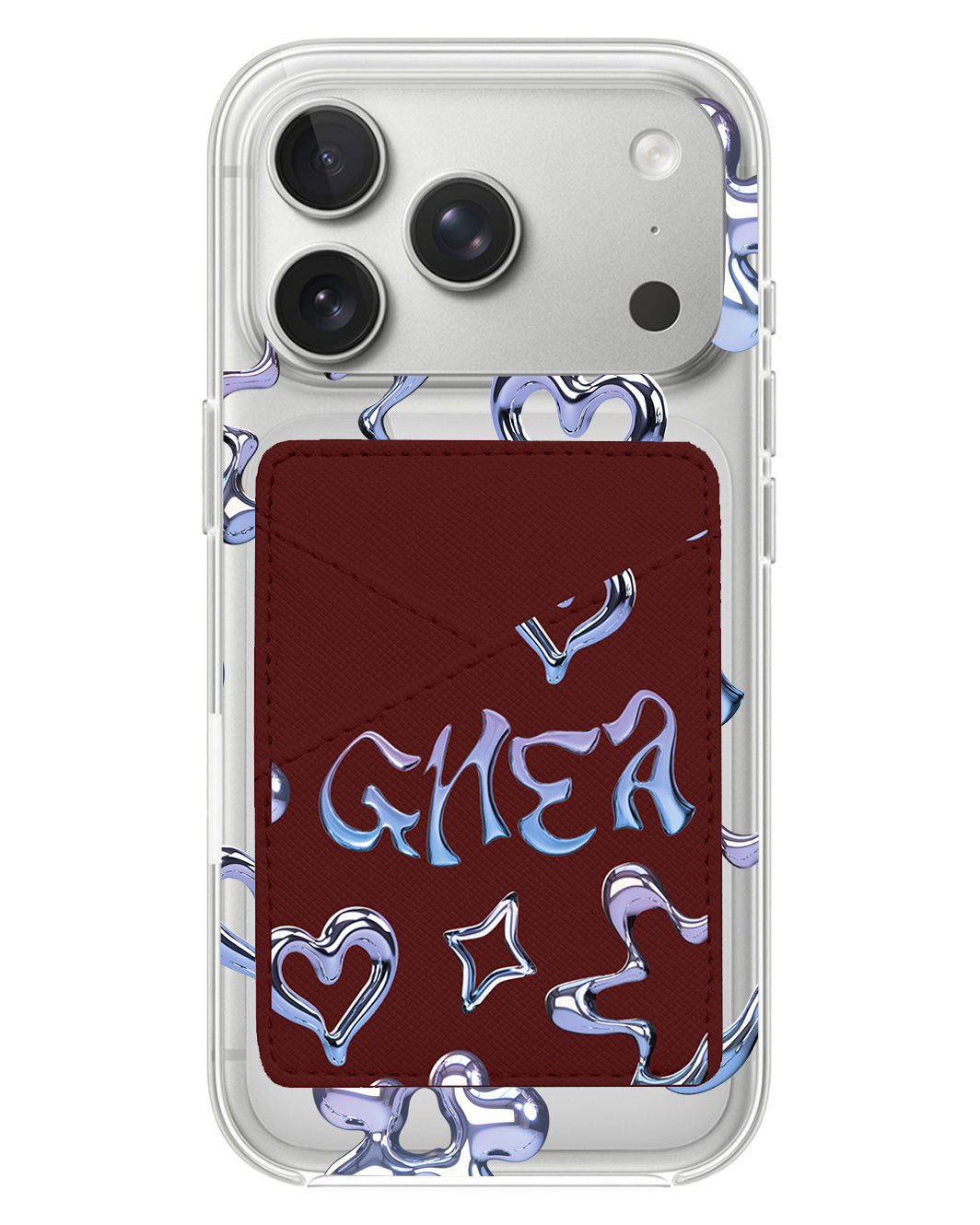 iPhone Phone Wallet Case - Chrome Monogram 1.0