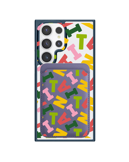 Android Magnetic Wallet Case - Scattered Monogram 3.0