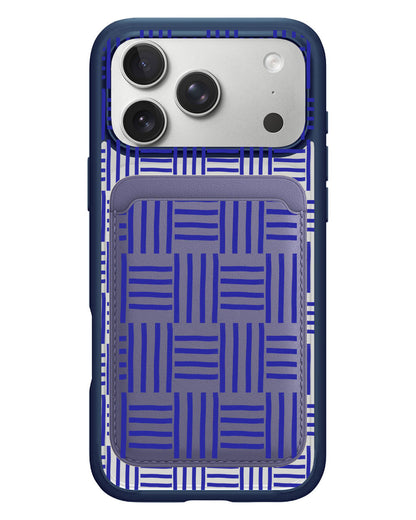 iPhone Magnetic Wallet Case - Naval Checkered