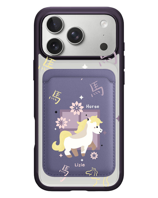 iPhone Magnetic Wallet Case - Horse (Chinese Zodiac / Shio)