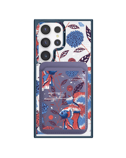 Android Magnetic Wallet Case - Fish & Floral 2.0