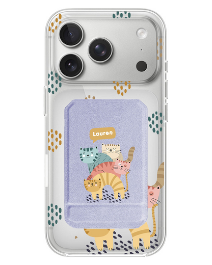 iPhone Magnetic Multifold Wallet - Rainbow Meow 2.0