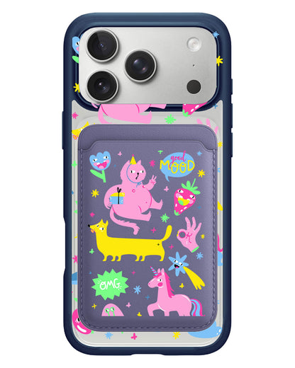 iPhone Magnetic Wallet Case - Monster Say Good Mood