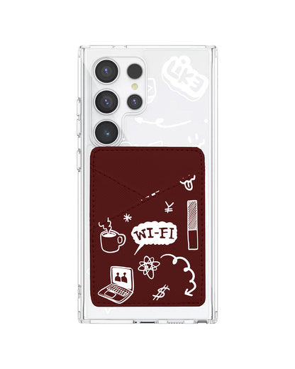 Android Phone Wallet Case - Social White