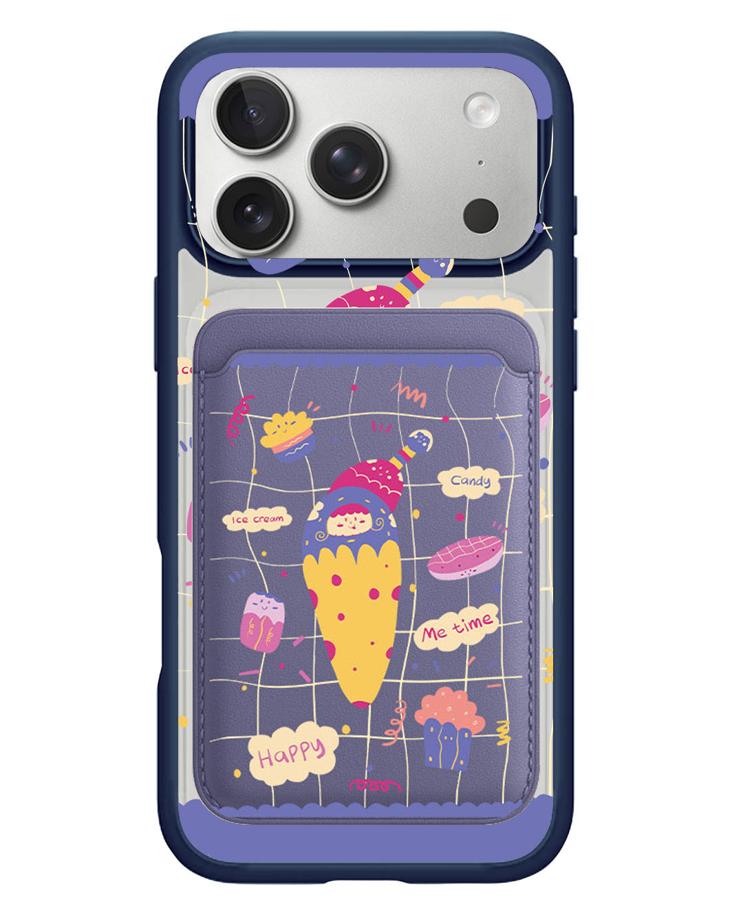 iPhone Magnetic Wallet Case - Candy Doodle