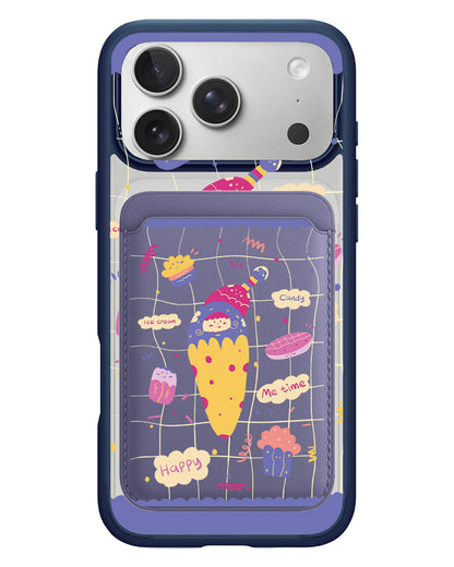 iPhone Magnetic Wallet Case - Candy Doodle