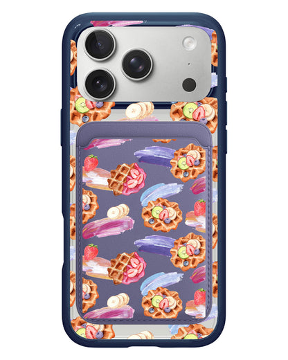 iPhone Magnetic Wallet Case - Waffles