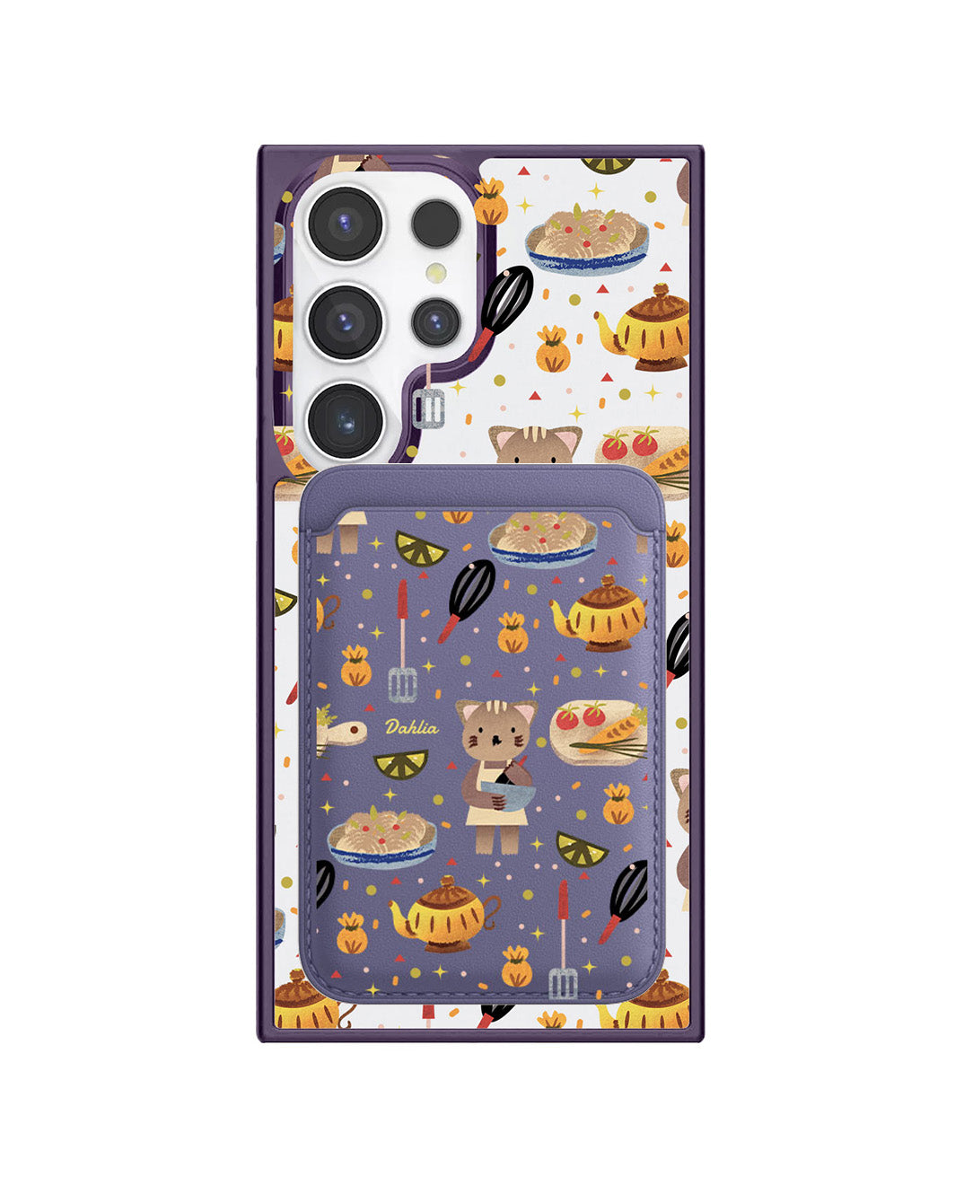 Android Magnetic Wallet Case - Cooking Cat