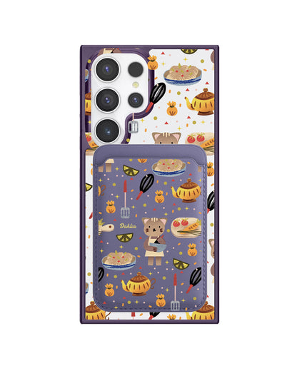 Android Magnetic Wallet Case - Cooking Cat