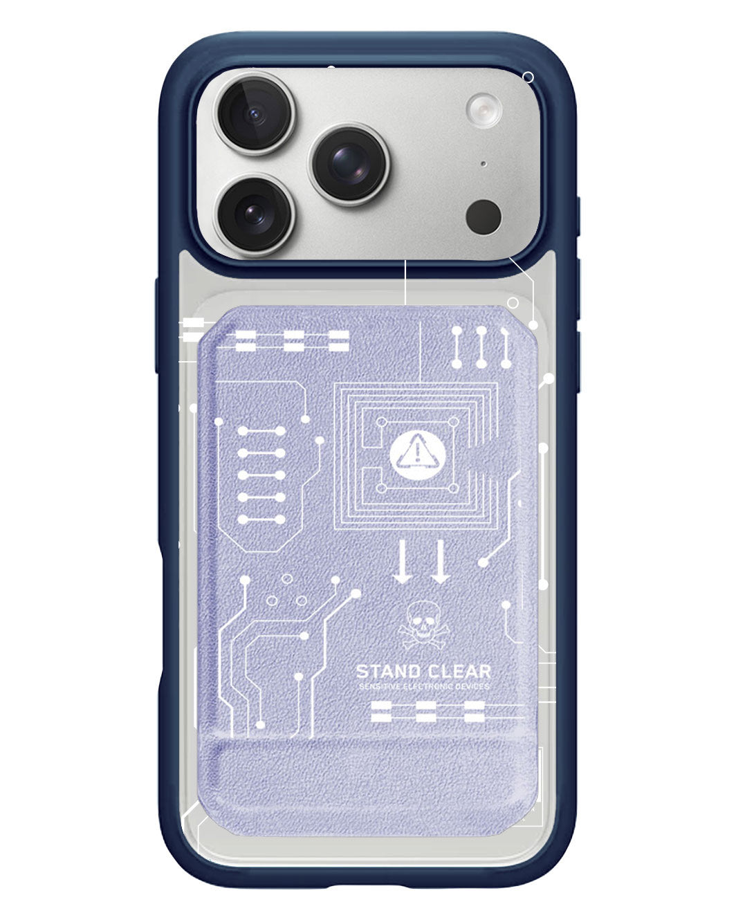 iPhone Magnetic Multifold Wallet - Circuit White