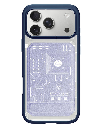 iPhone Magnetic Multifold Wallet - Circuit White