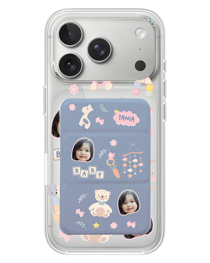 iPhone Magnetic Trifold Wallet Case - Face Grid Girl's Toys