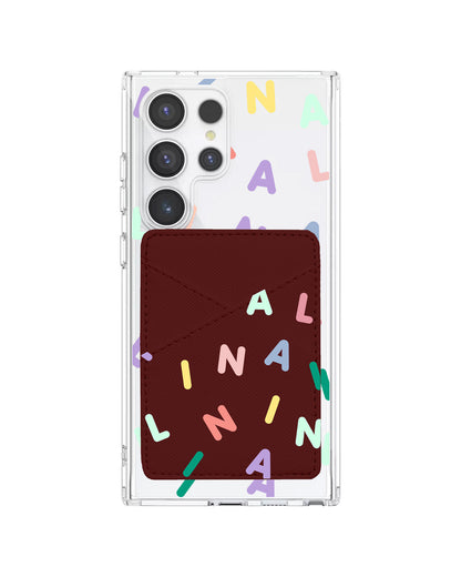 Android Phone Wallet Case - Monogram 2.0 Rainbow