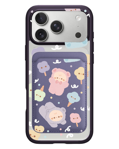 iPhone Magnetic Wallet Case - Cotton Teddy