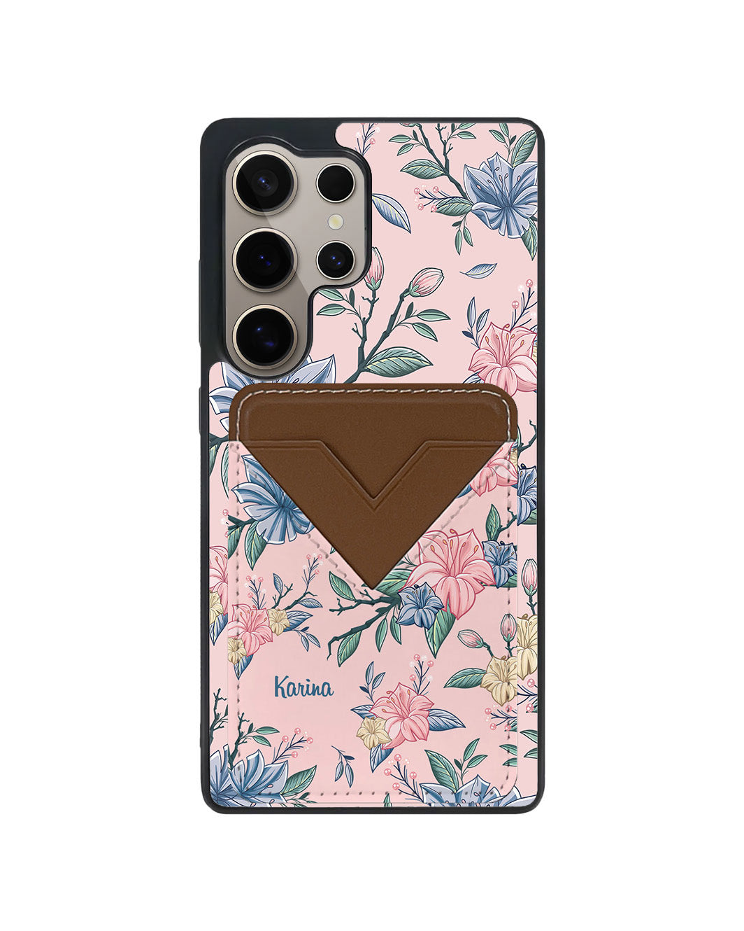 Android Avant Wallet Case - Pink & Blue Floral