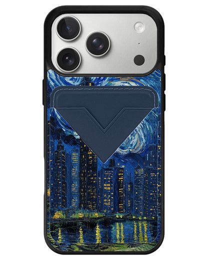 iPhone Avant Wallet Case - Starry Cityscape