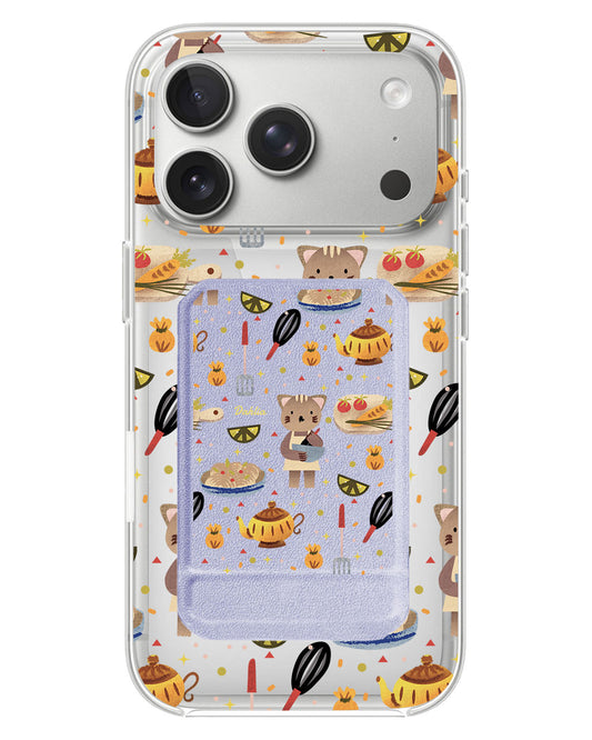 iPhone Magnetic Multifold Wallet - Cooking Cat