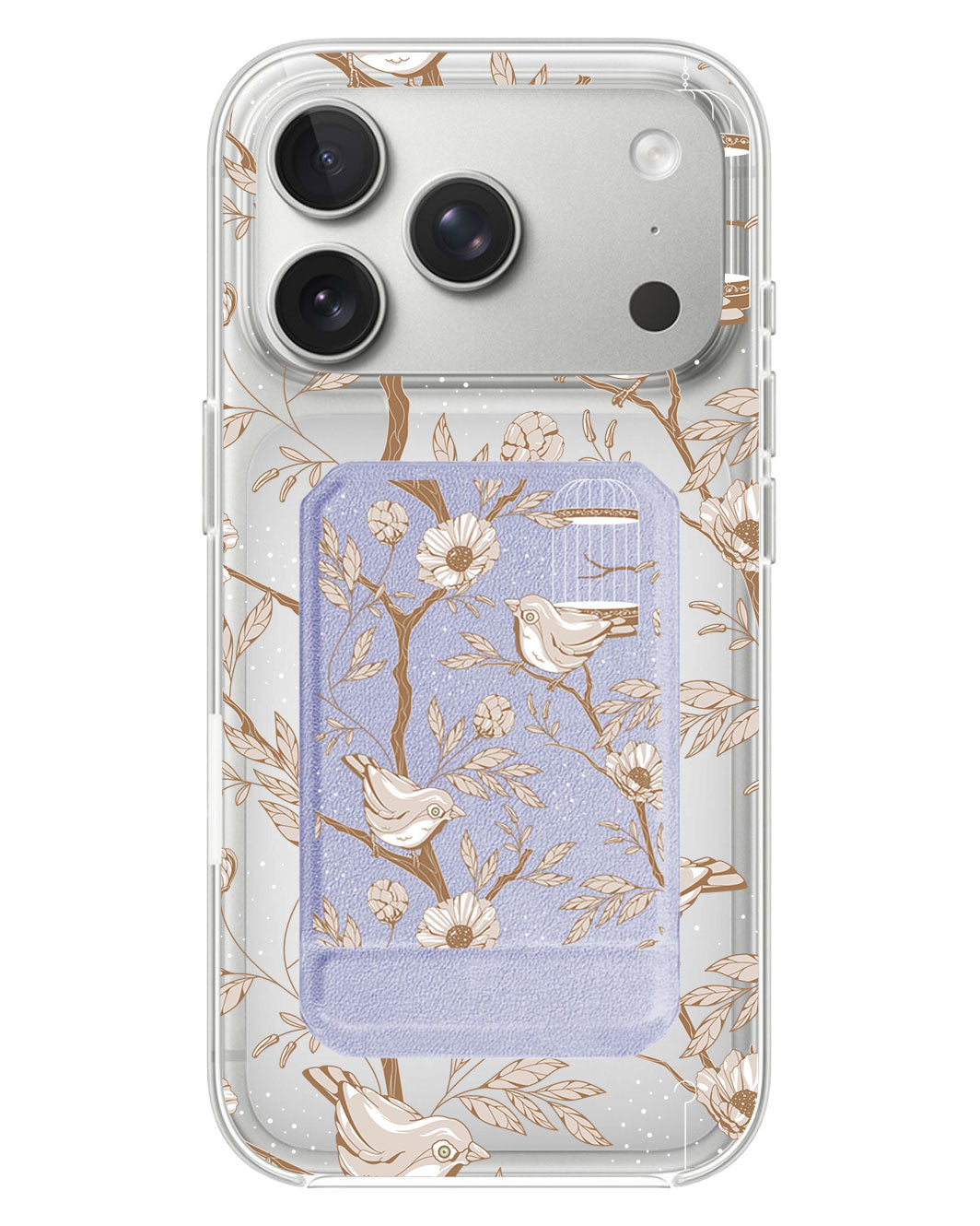 iPhone Magnetic Multifold Wallet - Lovebird Monochrome 3.0