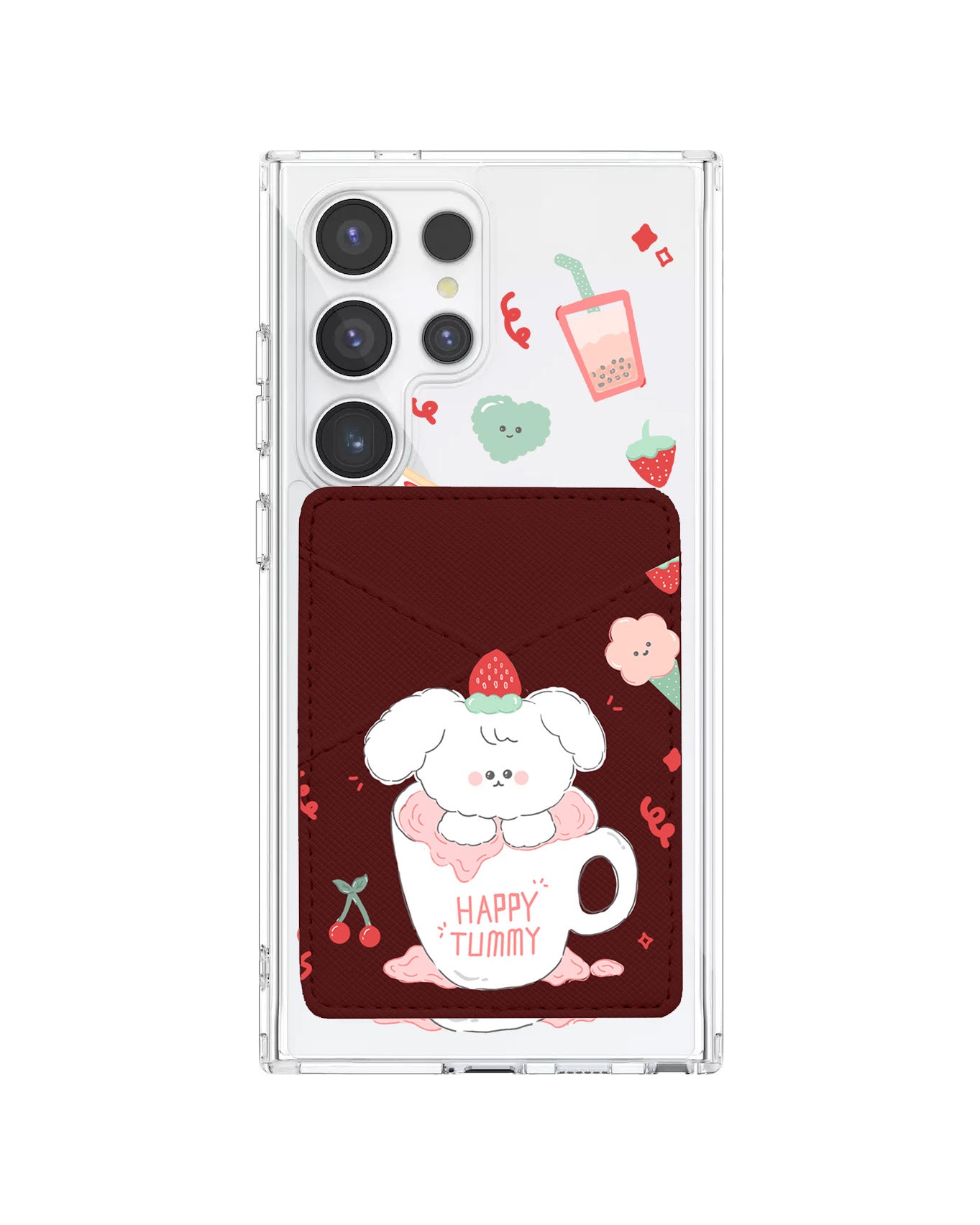 Android Phone Wallet Case - Happy Tummy
