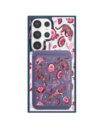 Android Magnetic Wallet Case - Tiger & Floral 2.0