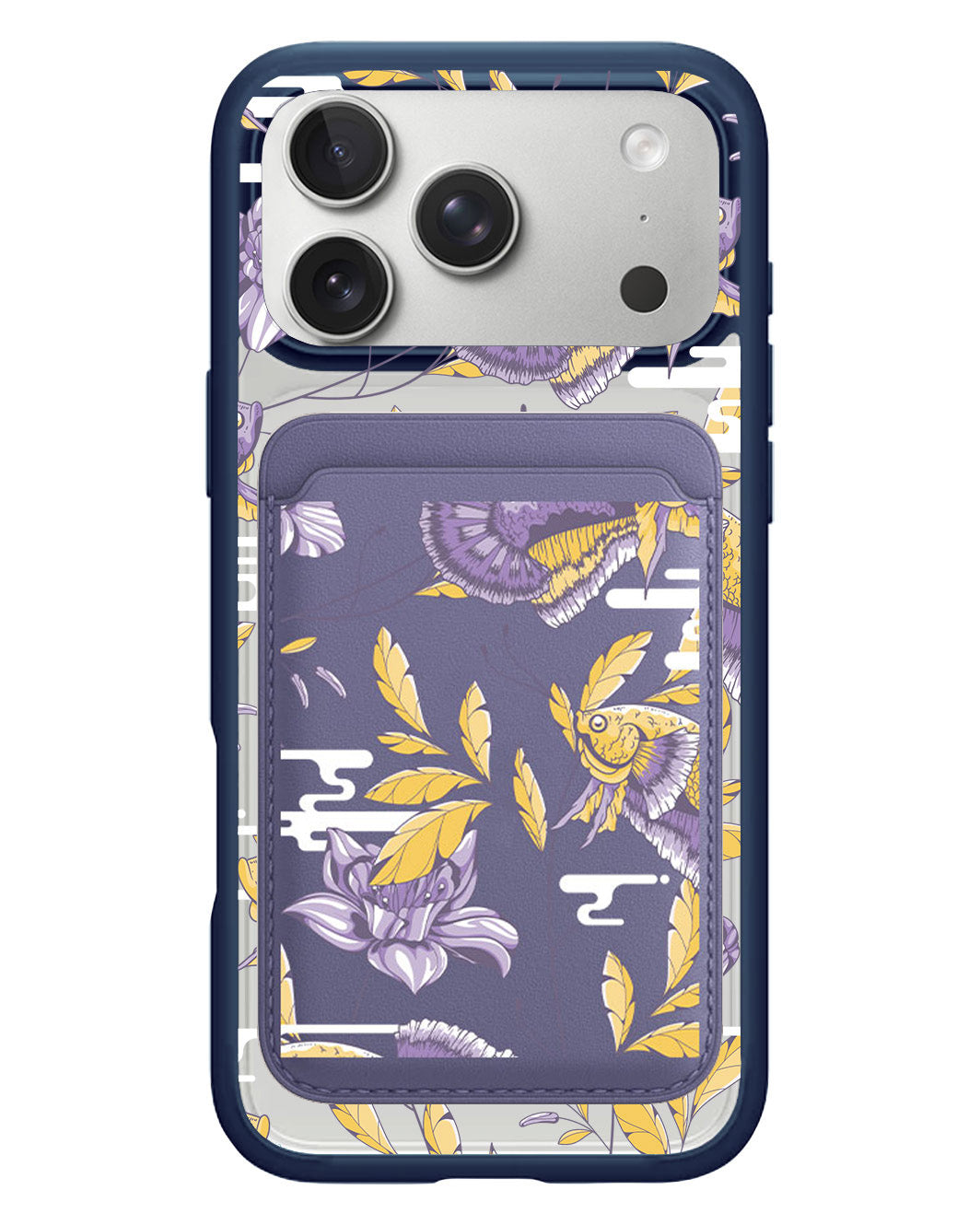 iPhone Magnetic Wallet Case - Fish & Floral 5.0