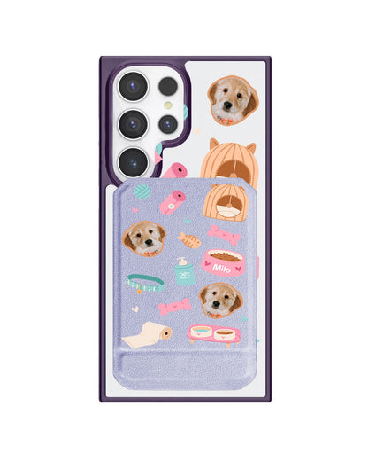 Android Magnetic Multifold Wallet - Pet Grid Puppy Life