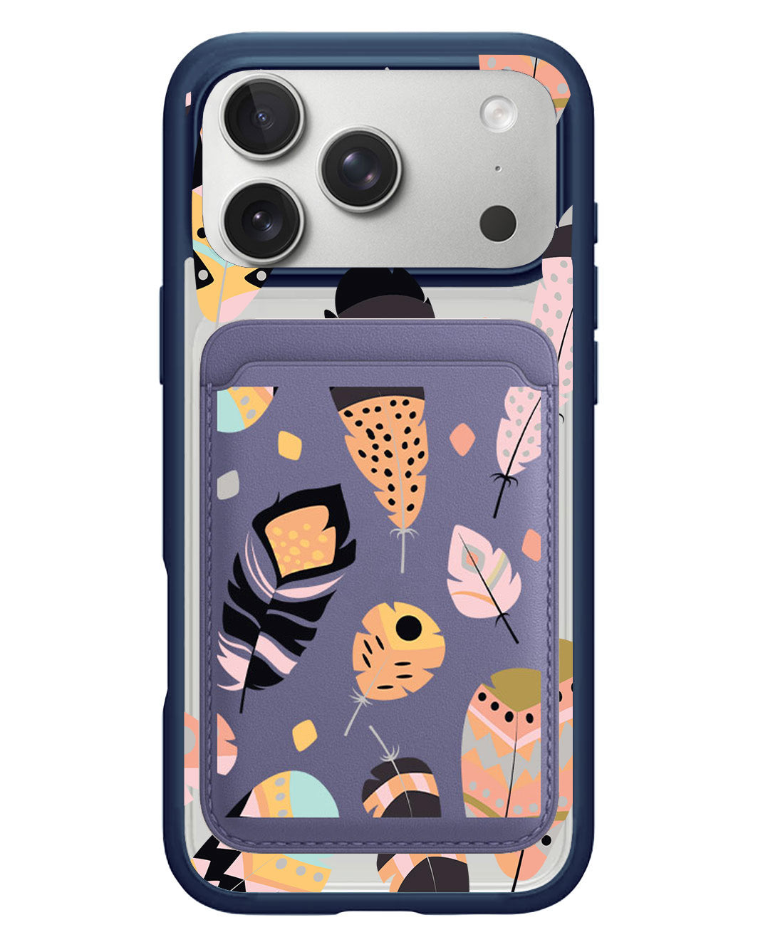 iPhone Magnetic Wallet Case - Feathers