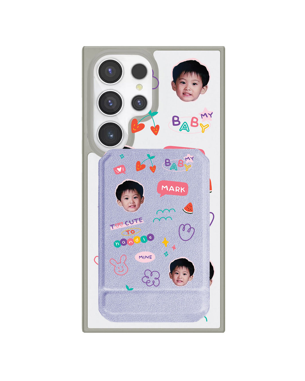 Android Magnetic Multifold Wallet - Face Grid