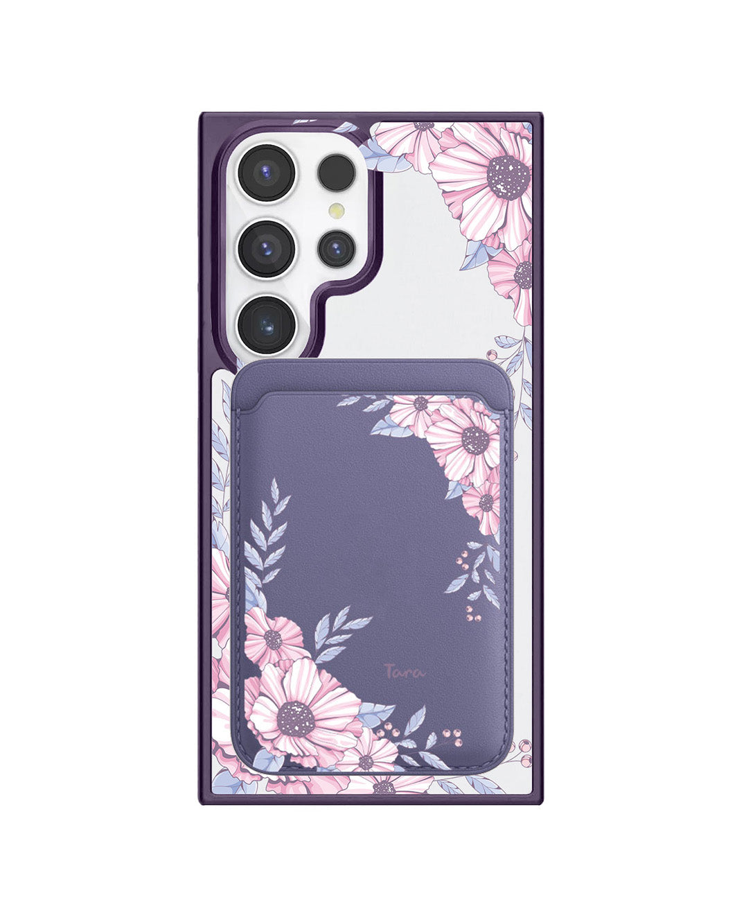 Android Magnetic Wallet Case - Pink Blossom