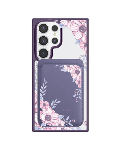 Android Magnetic Wallet Case - Pink Blossom