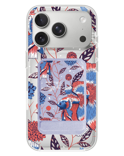 iPhone Magnetic Multifold Wallet - Fish & Floral 2.0