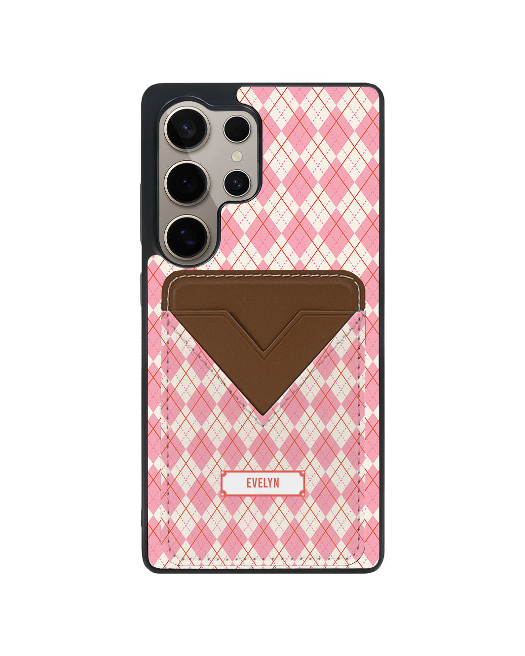 Android Avant Wallet Case - Pink Argyle