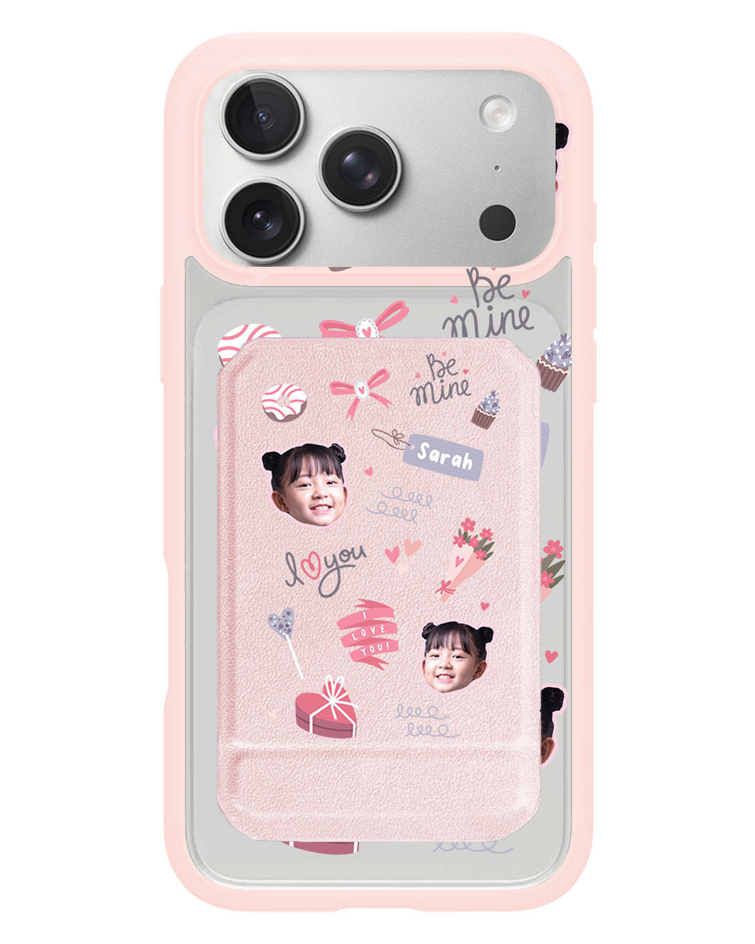 iPhone Magnetic Multifold Wallet - Face Grid Lovely