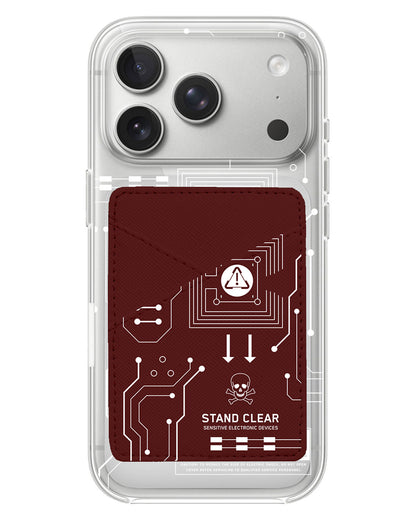 iPhone Phone Wallet Case - Circuit White