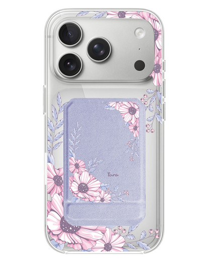 iPhone Magnetic Multifold Wallet - Pink Blossom