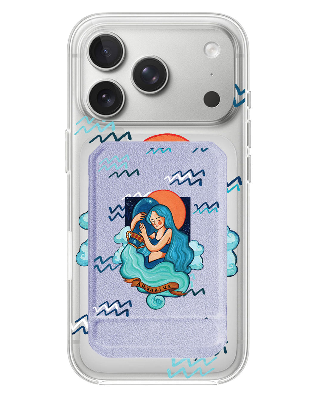 iPhone Magnetic Multifold Wallet - Aquarius