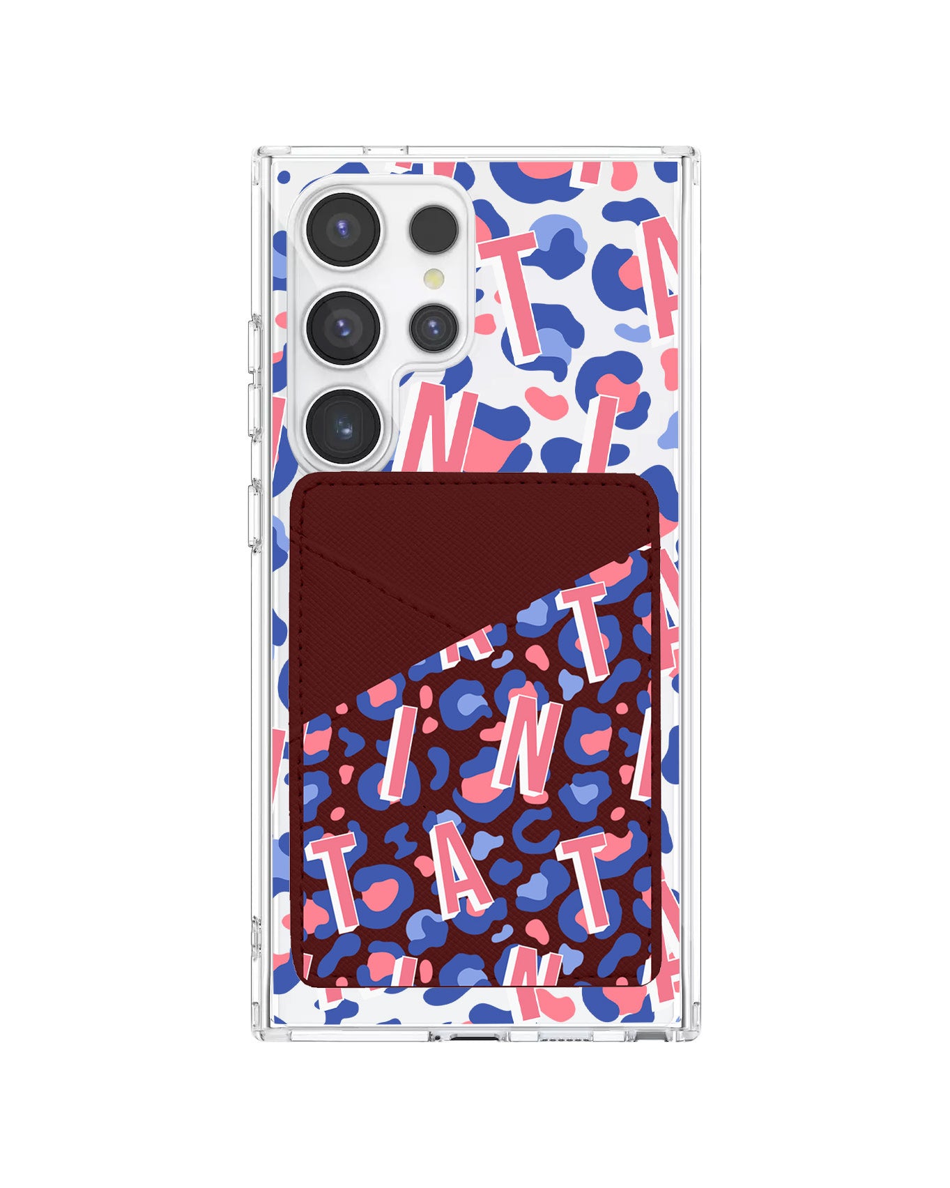 Android Phone Wallet Case - Leopard Monogram 1.0