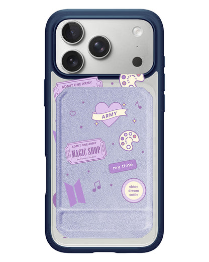 iPhone Magnetic Multifold Wallet - BTS Sticker Pack