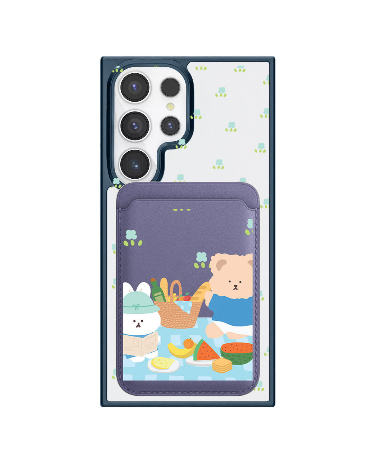 Android Magnetic Wallet Case - Picnic Blue